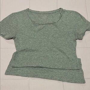 Old Navy Heathered Green Short Sleeve Tee